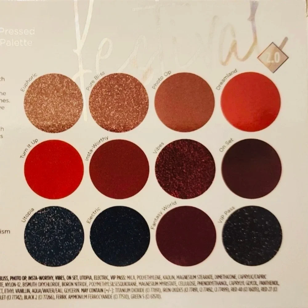 Pur Cosmetics NWT FESTIVAL 2.0 Eyeshadow Palette